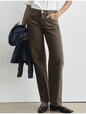 AYR Women’s Sz 27 Brown The Getup Barrel Leg Jeans High Rise Stretch Denim